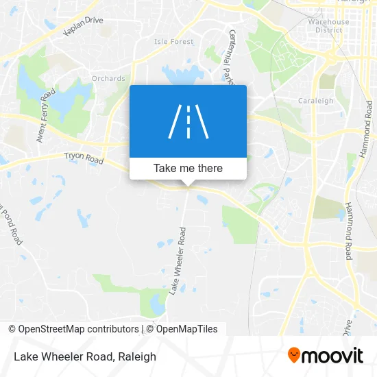 Lake Wheeler Road map