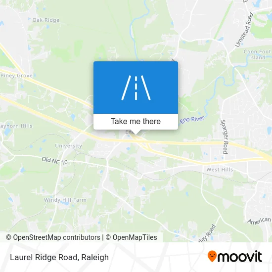 Laurel Ridge Road map