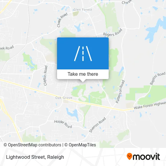 Lightwood Street map
