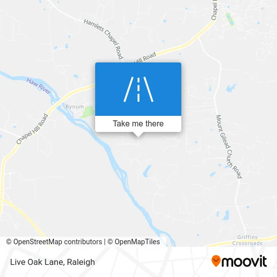 Live Oak Lane map