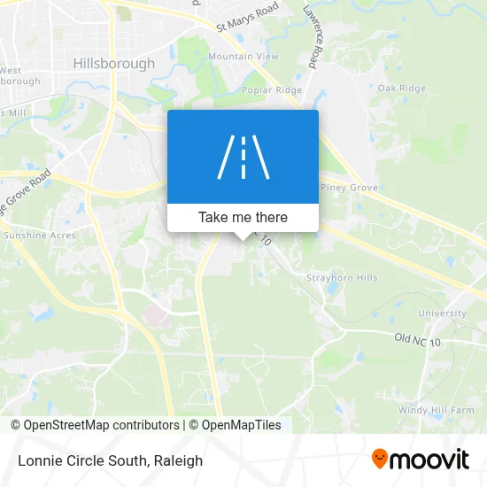 Lonnie Circle South map