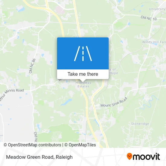 Meadow Green Road map