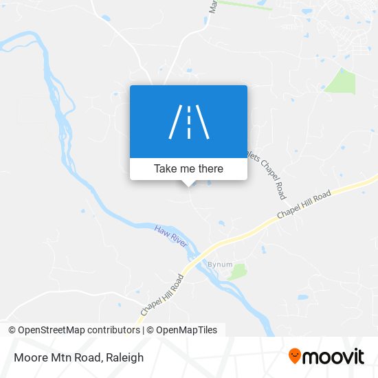 Moore Mtn Road map