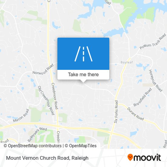 Mount Vernon Church Road map