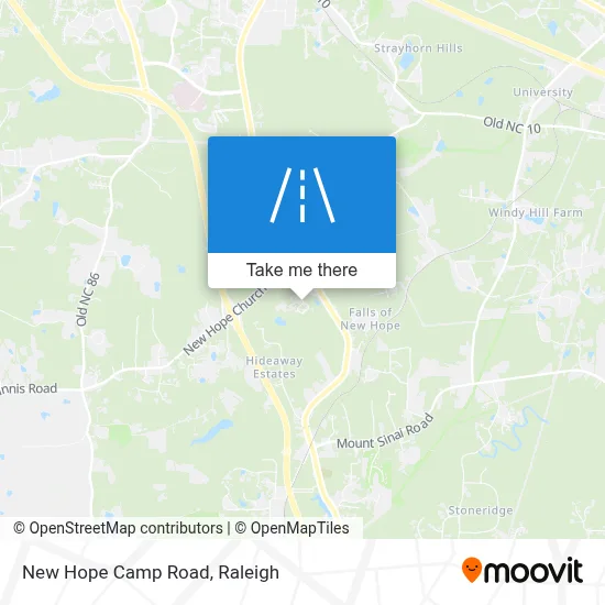New Hope Camp Road map