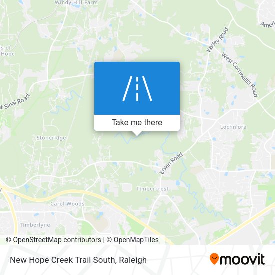Mapa de New Hope Creek Trail South