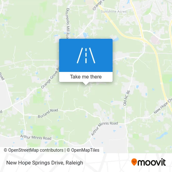 New Hope Springs Drive map