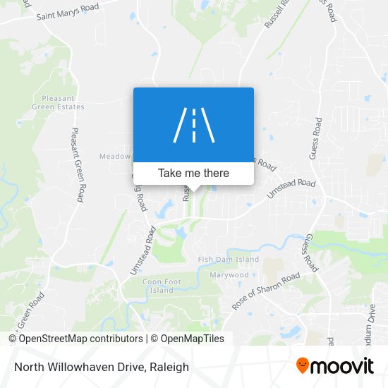North Willowhaven Drive map