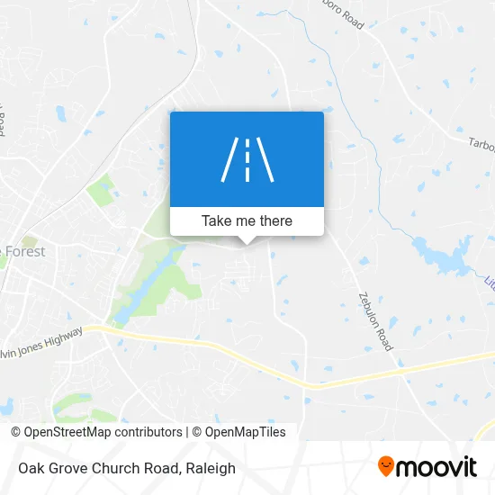 Oak Grove Church Road map