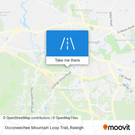 Occoneechee Mountain Loop Trail map