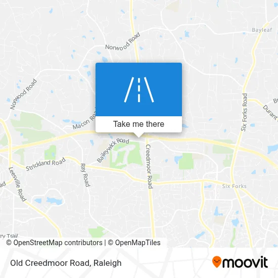 Old Creedmoor Road map