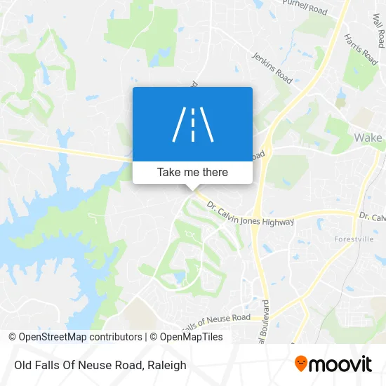 Old Falls Of Neuse Road map