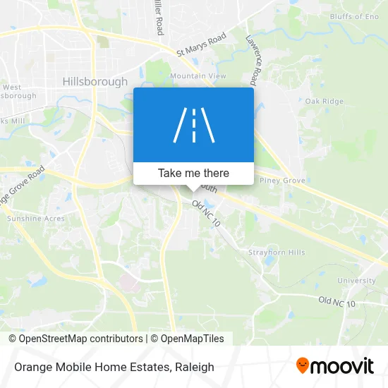 Orange Mobile Home Estates map
