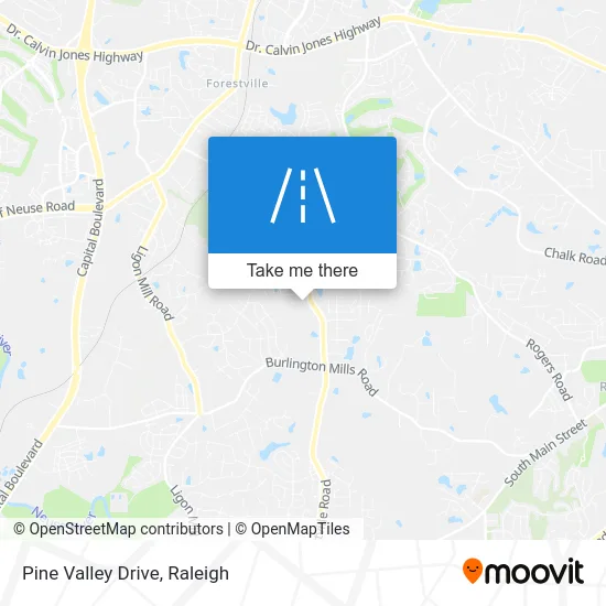 Pine Valley Drive map