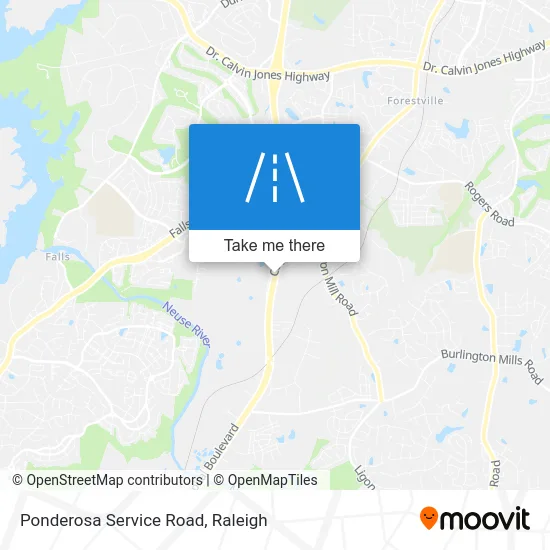 Ponderosa Service Road map