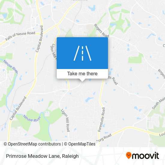 Primrose Meadow Lane map