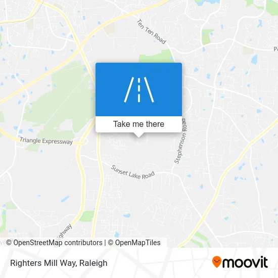 Righters Mill Way map