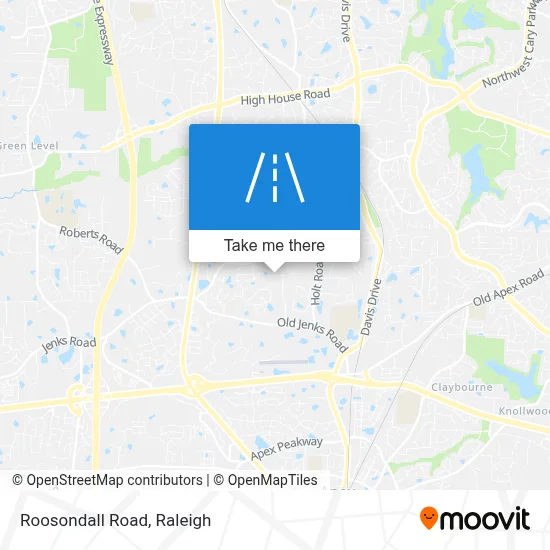 Roosondall Road map