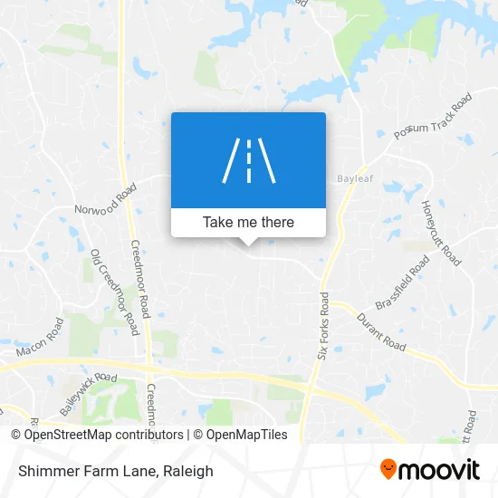 Shimmer Farm Lane map