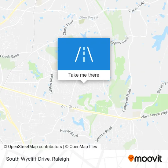 South Wycliff Drive map