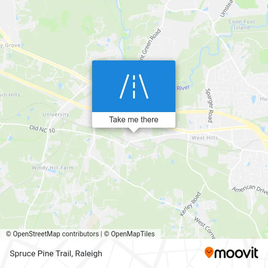 Spruce Pine Trail map