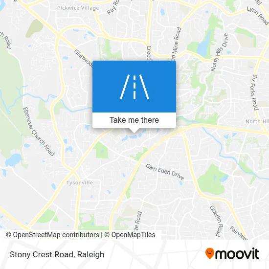 Stony Crest Road map