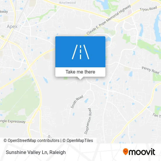 Sunshine Valley Ln map