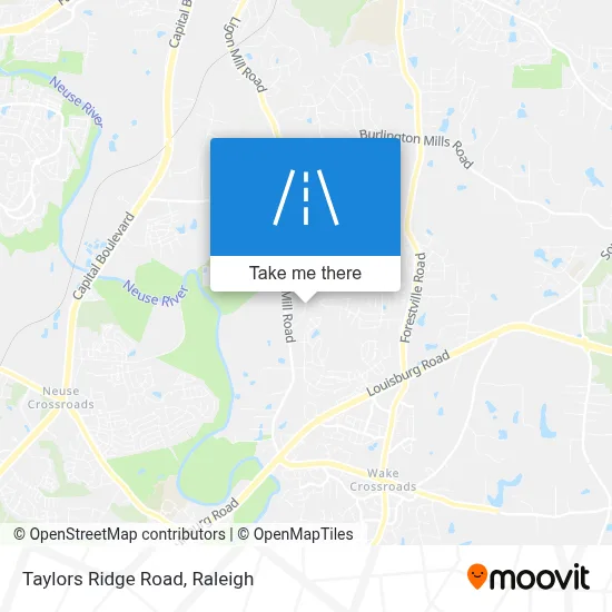 Taylors Ridge Road map