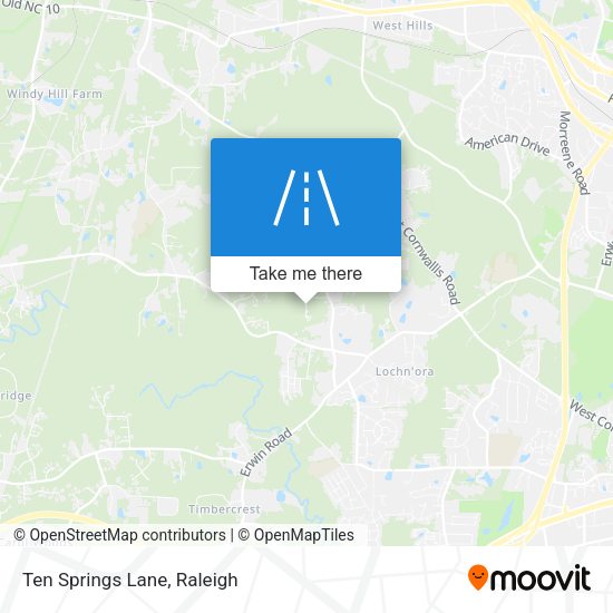 Mapa de Ten Springs Lane