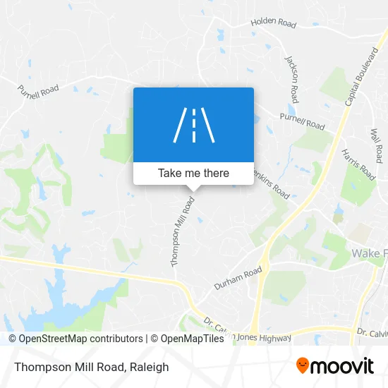 Thompson Mill Road map