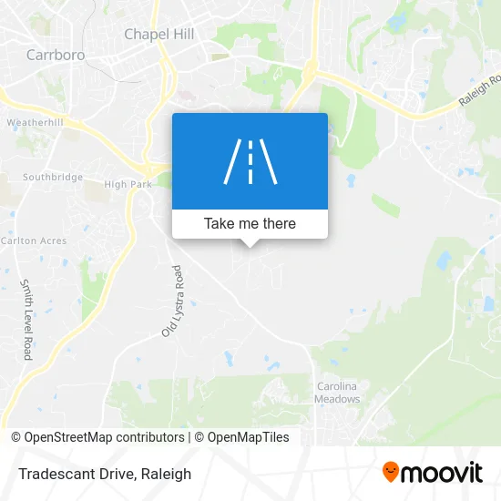 Tradescant Drive map