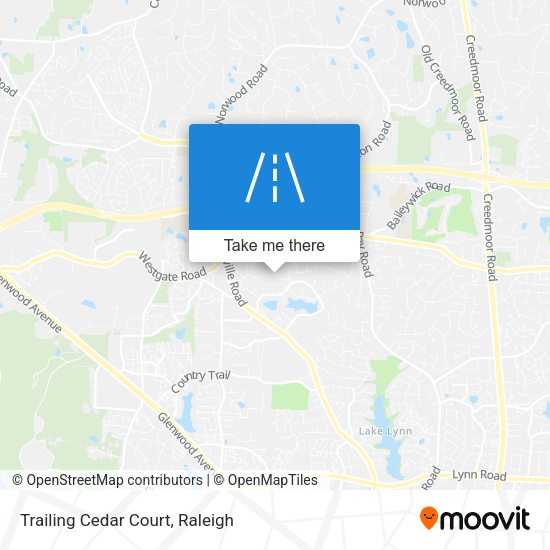 Trailing Cedar Court map