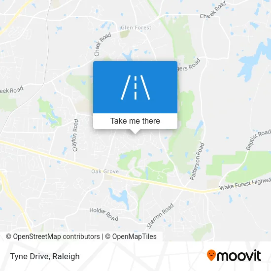 Tyne Drive map