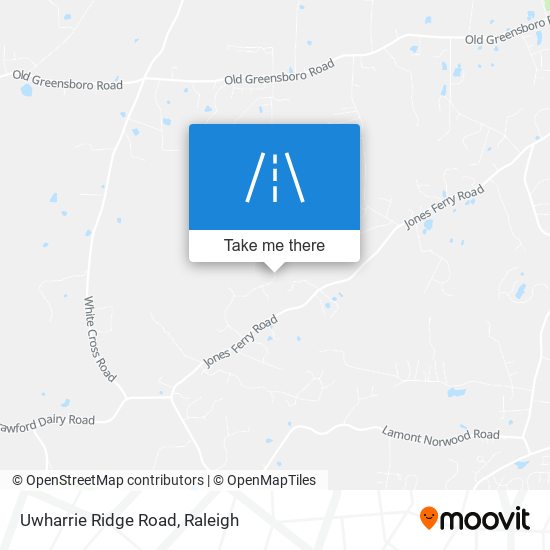 Uwharrie Ridge Road map