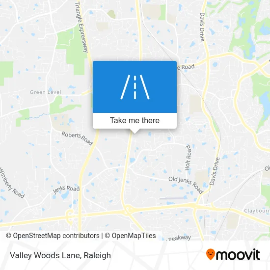 Valley Woods Lane map