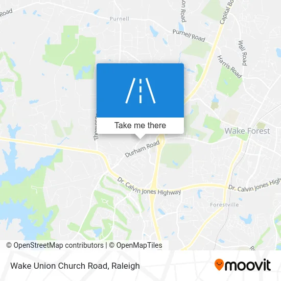 Wake Union Church Road map