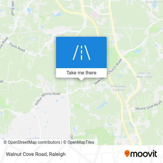 Walnut Cove Road map