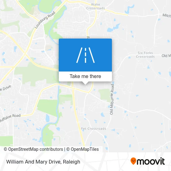 William And Mary Drive map