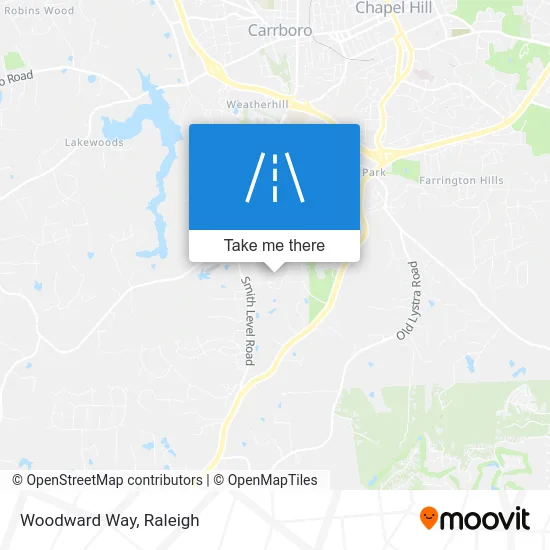 Woodward Way map