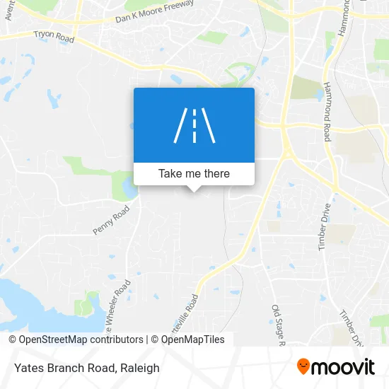 Yates Branch Road map