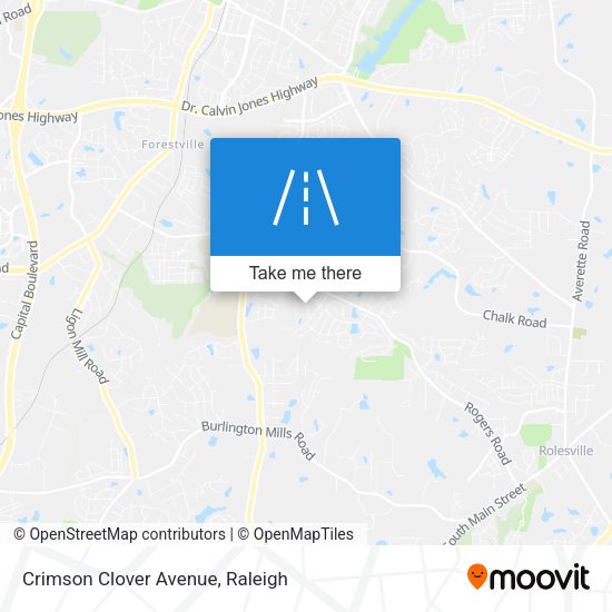 Crimson Clover Avenue map