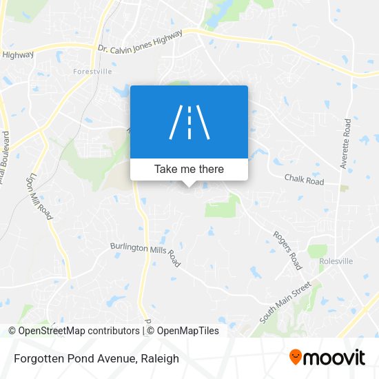 Forgotten Pond Avenue map