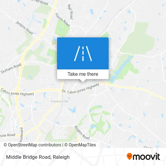 Middle Bridge Road map