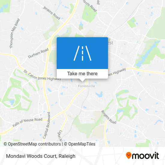 Mondavi Woods Court map