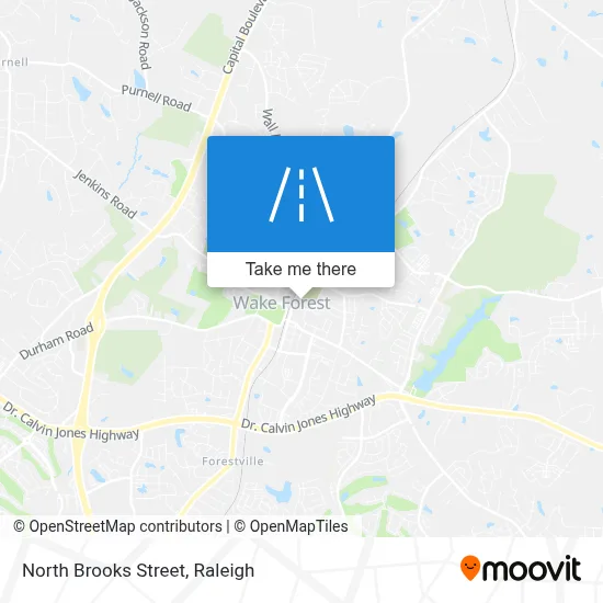 North Brooks Street map