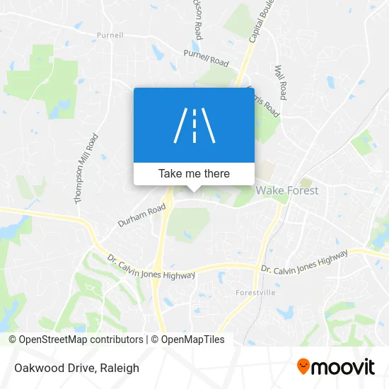 Oakwood Drive map