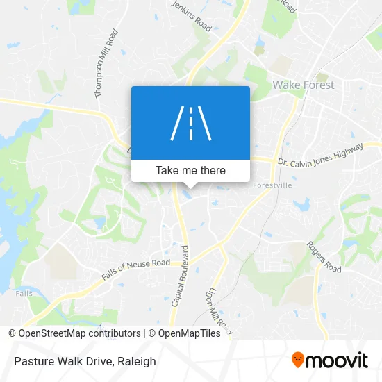 Pasture Walk Drive map