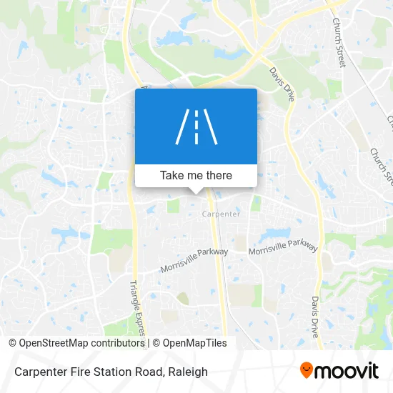 Carpenter Fire Station Road map