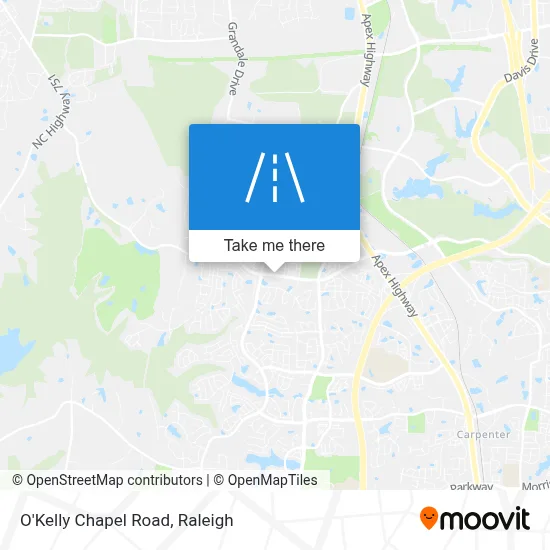 O'Kelly Chapel Road map