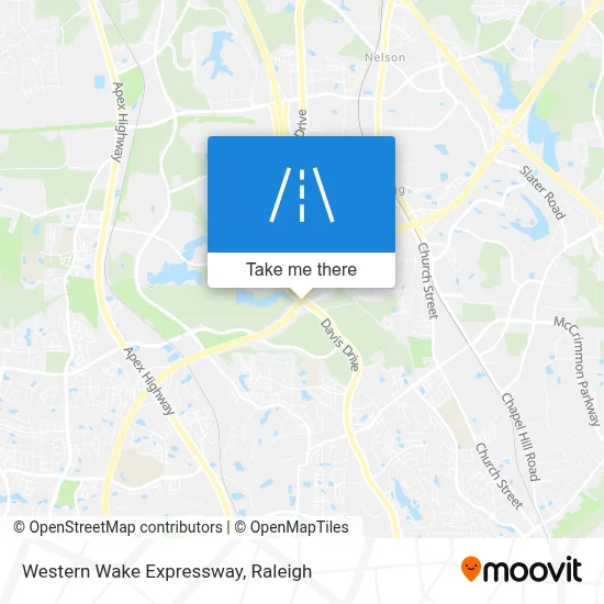 Western Wake Expressway map